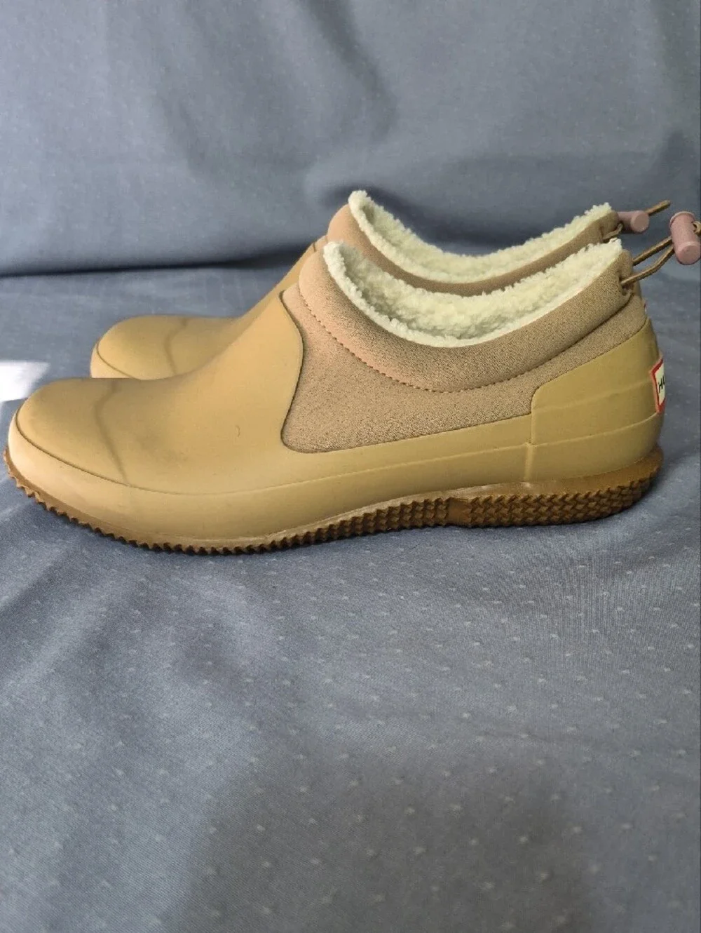 Hunter Original Insulated Sherpa Shoe Women's 9 Tan Slip-On Clogs
